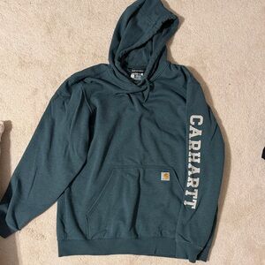 Carhartt Loose Fit Rain Defender Sweatshirt Forest Green